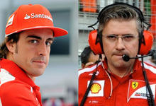 Fernando Alonso y Pat Fry. | Archivo