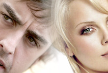 Fernando Alonso y Charlize Theron. 