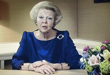 La Reina Beatriz, durante el mensaje de televisin