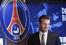 David Beckham, en su presentacin como jugador del PSG. | Cordon Press