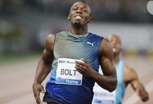 Bolt, durante la final de Roma. | Cordon Press