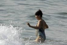 Bordi�, en una imagen de 2006 en las mismas playas de Santander | Cordon Press