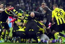 Los jugadores del Borussia celebran su pase a semifinales. | Cordon Press