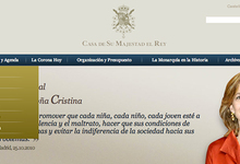 Desplegable de la pgina web de la Casa Real | Imagen WEB