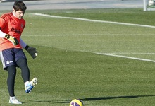 Iker Casillas, durante un entrenamiento. | EFE