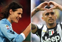 Edinson Cavani y Arturo Vidal. | LD