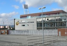 Fachada del edificio principal de la Ciudad del Ftbol, sede de la RFEF.