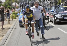 Alberto Contador, durante la disputa de la duodcima etapa del Tour de Francia. | EFE