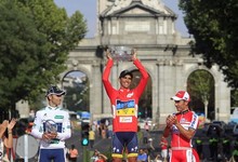 Contador, Valverde y Purito, en el podio de la Vuelta 2012. | Archivo