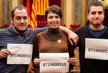 Los diputados de CUP muestran su apoyo a Otegi | Twitter