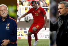 Del Bosque, Pandev y Mourinho. | Archivo