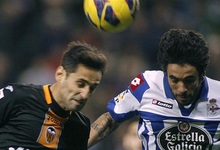 Partido entre el Deportivo y el Valencia. | EFE