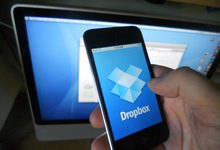 El servicio de Dropbox en un iPhone. | Flickr/Ian Lamont/ilamont.com