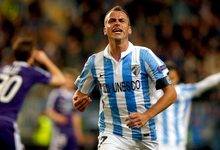 Duda celebra uno de sus dos goles al Anderlecht. | Cordon Press