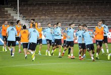 Entrenamiento de la seleccin espaola en Helsinki. | EFE