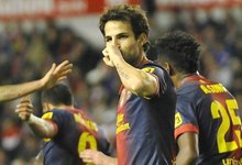 Cesc Fbregas celebra su gol el pasado sbado en Vallecas. | Cordon Press