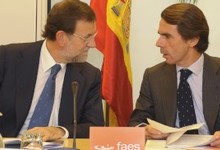 Foto de archivo de Rajoy y Aznar