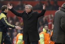 Alex Ferguson, durante el partido de vuelta contra el Real Madrid. | Cordon Press/Archivo