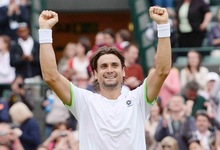 David Ferrer celebra su trabajada victoria ante Alexander Dolgopolov. | EFE