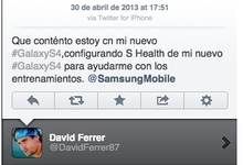 Mensaje escrito por David Ferrer en su cuenta de Twitter.