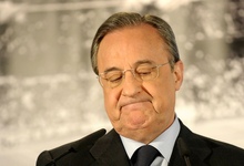 Florentino Prez, durante su comparecencia en el Santiago Bernabu. | Cordon Press