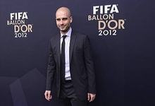 Pep Guardiola, durante la gala del Bal�n de Oro en Z�rich. | Cordon Press