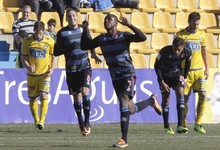 Ighalo celebra su tanto ante el Alcorcn. | EFE