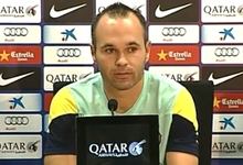 Andrs Iniesta en rueda de prensa.