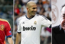 Isco, Zidane y Florentino Prez.
