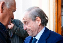 Jos Mara Garca durante el funeral de su amigo Marcos Alonso el pasado ao | Cordon Press