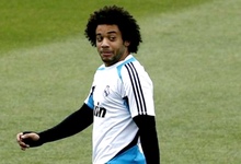 Marcelo Vieira, durante un entrenamiento con el Real Madrid. | EFE