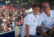 Marta Solano, junto a Ernest Riveras | @Martasolano_tve