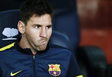 Leo Messi, en el banquillo del Camp Nou. | Archivo
