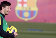Leo Messi, en el ltimo entrenamiento en Sant Joan Desp. | Foto: fcbarcelona.com