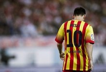 Leo Messi, durante el partido de ida de la Supercopa. | EFE