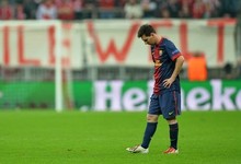 Messi, cabizbajo en el Allianz Arena. | EFE
