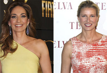 Las dos presentadoras, durante la famosa entrevista