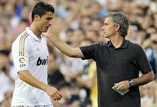 Cristiano Ronaldo y Jos Mourinho, la pasada temporada. | Archivo