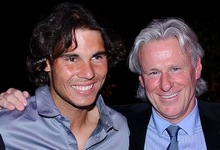 Rafa Nadal, junto a Bjorn Borg en una imagen tomada en abril de 2012 en Montecarlo. | Cordon Press/Archivo
