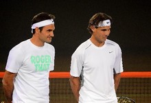 Nadal y Federer, en la presentacin de un torneo. | Archivo / Cordon Press
