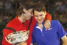 Rafa Nadal, junto a Roger Federer. | Archivo