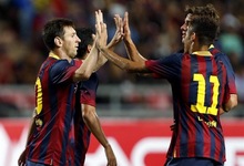 Messi y Neymar celebran un gol. | EFE