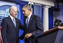 Obama junto a Biden, este mircoles. | Efe