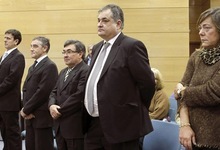 De izquierda a derecha, Eufemiano Fuentes, Jos I. Labarta, Vicente Belda, Manolo Saiz y Yolanda Fuentes. | EFE