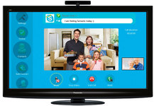Un televisor de Panasonic con la aplicación de Skype. | Archivo