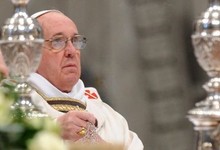 El papa Francisco, durante la misa Crismal. | EFE