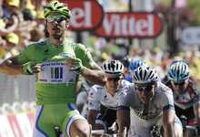 Peter Sagan celebra su victoria en la sptima etapa del Tour de Francia. | Cordon Press