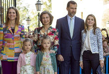 Miembros de la Familia Real en Palma de Mallorca.