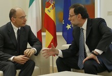 Rajoy, junto a Letta en Moncloa | Diego Crespo