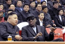 El tirano norcoreano y el deportista, en su anterior visita. | Efe